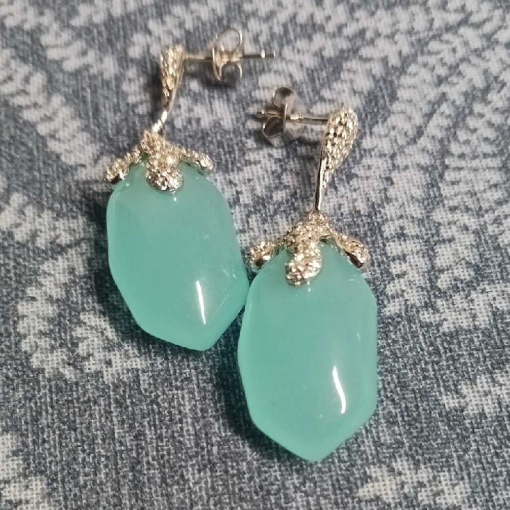 Canari Jewels Blue Quartz Silver Earrings